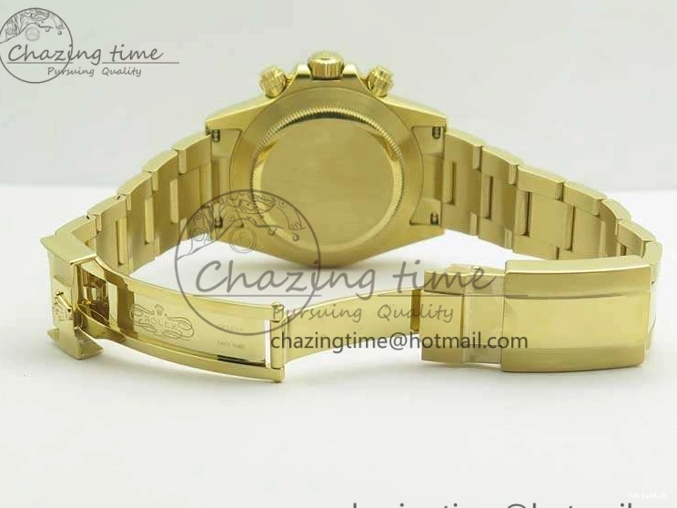 Plated YG 904L 1:1 116508 And SS Case Bracelet Green Clone Edition Dial Best Super A4130 ARF Daytona 0414